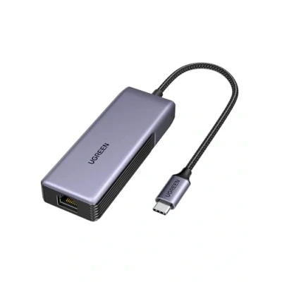 Bild av UGREEN 5Gbps USB C LAN Adapter Ethernet 5000Mbps RJ45 Nätverksadapter kompatibel med NAS, MacBook Pro M4, Mac Mini Windows 11, macOS och Linux.