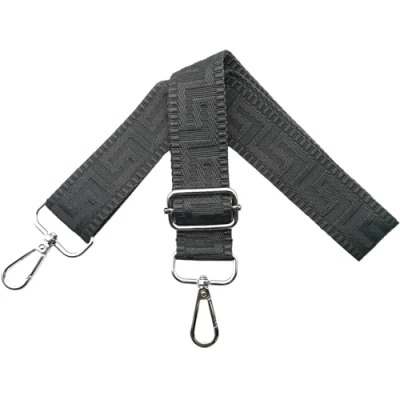 Bild av axelrem för väska väskremmar ombyte, justerbar väskrem bred 3,8 cm med silver karbinhake fickband bärrem handväskor dam, färgglad, K, Mörkgrå, 80 130cm