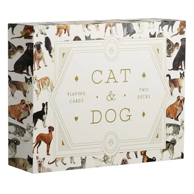 Bild av Cat &amp; Dog Playing cards Set /anglais: (2 sets of 54 in a box)
