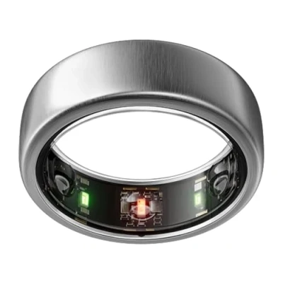 Bild av Oura Gen3 Horizon Smart Ring storlek 10, Brushed Titanium Registrera sömn, puls och kondition upp till 7 dagars batteritid kompatibel med iOS/Android Prova ut storleken Ouras storlekskit