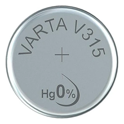 Bild av VARTA 14501315 knappcellsbatteri V315 med 1,5 volt, kapacitet 20 mAh, kemiskt system silveroxid, för vardagliga elektroniska enheter att säkerställa optimal strömförsörjning