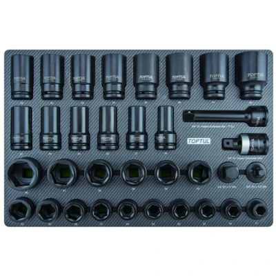 Bild av TOPTUL GED3426 Coffret de douilles à choc