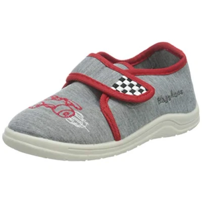 Bild av Playshoes Unisex barn tofflor racerbil, Grå 20/21 EU