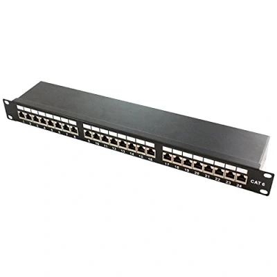 Bild av LogiLink Professional PrimeLine Cat.6 (250 MHz) Patchpanel distributionspanel, 19 tum, STP (skärmad) 24 port (RJ45)