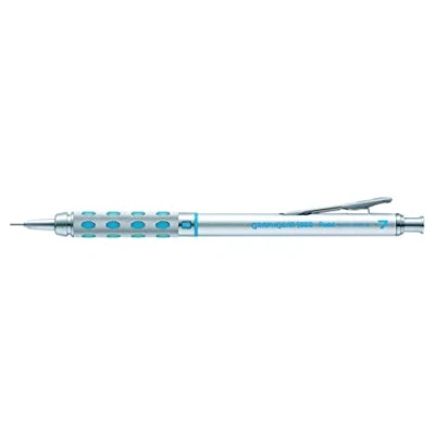 Bild av Pentel PG1017 C GraphGear1000 stiftpenna 0,7 mm linjetjocklek, rostfritt stålhölje med hårdhetsnivåindikator, dubbel greppzon, fullt infällbar 4 stiftguide, suddgummi (Z2 1N), 12 stycken