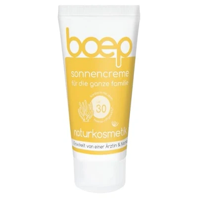 Bild av boep Solskyddsmedel LSF30 Mineraliskt solskydd för spädbarn, barn och vuxna Med zinkoxid utan kemiska UV filter, ftalater DHHB Vegansk naturkosmetik i resestorlek (40 ml)