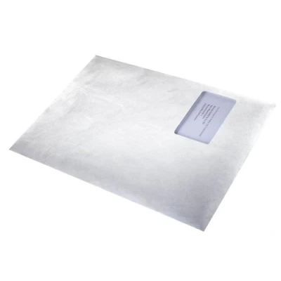 Bild av Tyvek 00011796 C4 (229 x 324 mm), vit, med fönster, självhäftande, 100 stycken