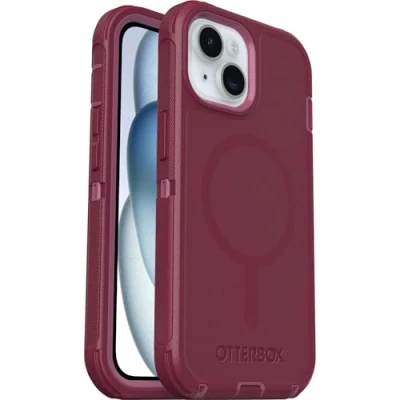 Bild av OtterBox Defender Series MagSafe skal för iPhone 15/iPhone 14/iPhone 13, stötsäkert, fallsäkert, mycket robust skyddande fodral, testad till militärstandard 7x, Rosa