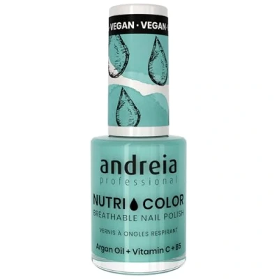 Bild av Andreia Professional NutriColor andningsbart nagellack vegansk och grymhetsfri gör det själv med långvarig glansfinish färg NC33 lätt turkos 10,5 ml