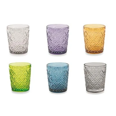 Bild av Villa d&#039;Este Home Tivoli 5905223 Marrakech Set med 6 Flerfärgade vattenglas, Glas, 240 ml, Blandade
