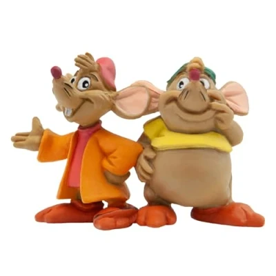 Bild av Bullyland 12502 spelfigur möss Karlie och Jaques från Walt Disney Cinderella, ca 6,2 cm, detaljrik, perfekt som en liten gåva för barn 3 år