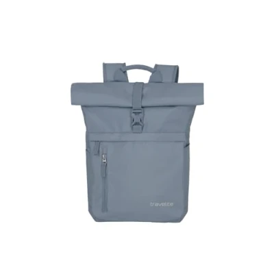 Bild av Travelite Handbagage, ryggsäck, laptopryggsäck 15,6 tum, bas, reseryggsäck rulltoppfunktion, 60 cm, 35 Liter, Rökig blå, cm/35 Klassisk