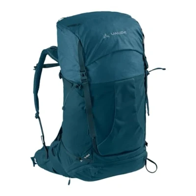 Bild av VAUDE vandringsryggsäck Brenta 44+6l, vattenavvisande ryggsäck för kvinnor och män, bekväm med integrerat regnskydd, praktisk fackuppdelning