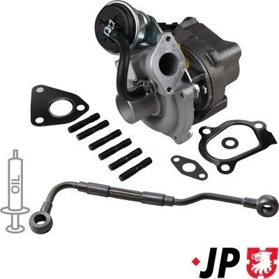 Bild av JP GROUP 1217800210 Turbocompresseur à gaz d&#039;échappement y compris Jeu de joints d’étanchéité, avec aspiration d&#039;huile