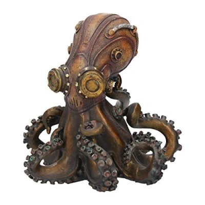 Bild av Nemesis Now Steampunk Bläckfisk Figurin, Harts, Brons, 19 cm