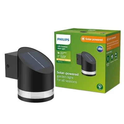 Bild av Philips Fyve solcellsdriven stigbelysning för utomhusbruk, 1,5 W, 2700 K, svart, IP44 väderbeständig