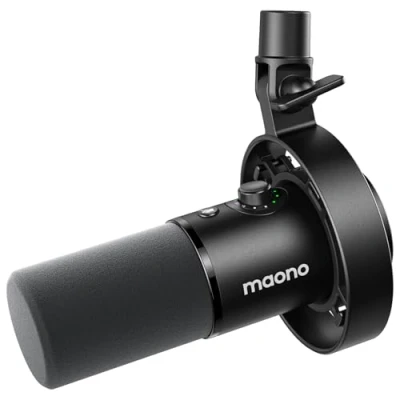 Bild av MAONO PD300X Podcast Mikrofon Streaming med geräuschunterdrückung, 192 kHz/24 bit Hi Fi ljud, länkprogramvara, USB/XLR version. Dynamisches für Podcasting, Streaming, Aufnahmen
