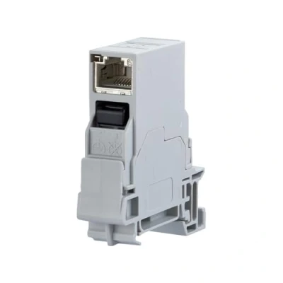 Bild av Metz BTRNETCOM dubbelt honuttag för DIN skena cat 6 RAL7035