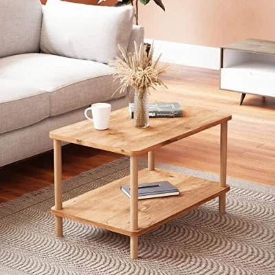 Bild av [en.casa] soffbord, Jelling, vardagsrumsbord, rektangulärt 43 x 70 44 cm, träutseende