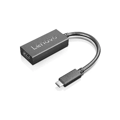 Bild av Lenovo 4X90R61022 videokabeladapter 0,25 m USB C HDMI typ A (standard) svart videokabeladaptrar (0,25 m, C, (standard), man, höger)