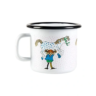Bild av pippi lång strumpa, emalj, 250 ml, kopp med och liten farbror för pojkar, flickor, barn vuxna