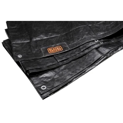 Bild av svart + DECKER släpvagnspresenning presenning 2 x 3 meter 10 aluminiumöljetter polyester