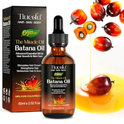 Bild av batana olja, för hår, organisk, hårväxt, 100 % naturlig och ren hårväxtolja, hårbottenvård, fuktgivande eteriska oljor, 60 ml