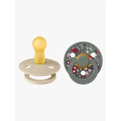 Bild av BIBS x Liberty Colour Napp 2 Pack Latex Stl Rund, Chamomile Lawn/Pine Mix