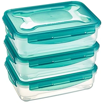 Bild av Amazon Basics Set med matförvaring i 3 delar, luftlåst, x 1,2 liter, klar