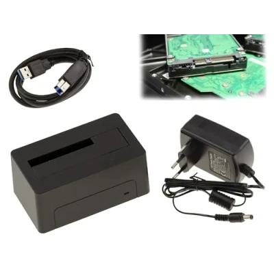 Bild av KALEA INFORMATIQUE Docking SAS Drive, USB3.0 5G, 12 V 2A ström. Stöd 18 TB USB Serial Attached SCSI HDD Dock