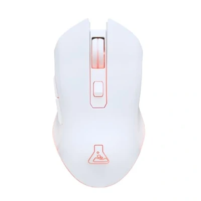 Bild av The G Lab Kult Helium Wireless vit trådlös spelmus 6400 DPI optisk sensor, 7 färgers bakgrundsbelysning, 6 knappar Ultra responsiv kompatibel med PC/PS4/PS5 ny