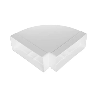 Bild av Vent Systems 220 x 90 mm horisontell rektangulär rörbåge för röranslutning. Vinkel: 90. Ventilationssystem, uppvärmning, kylning