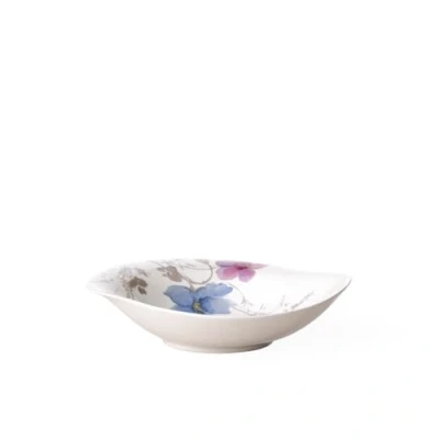 Bild av Villeroy und Boch Mariefleur Gris Serve och sallad djup skål, skålar för sidorätter sallader, 21 x 18 cm, porslin, vit/flerfärgad