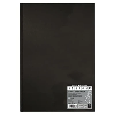 Bild av Daler Rowney ebenholts 150 gsm A3 lätt texturerat porträtt inbunden skissbok, perfekt bunden, 54 vita ark, för professionella konstnärer