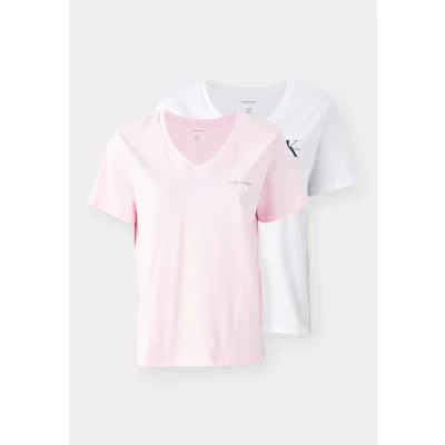 Bild av Calvin Klein Jeans LOGO TEE 2 PACK Tshirt bas, Storlek: 3XS, Pink/white