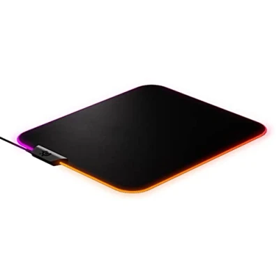Bild av SteelSeries QcK Prism Cloth M gamingmusmatta 2 zoners RGB belysning händelsebelysning i realtid optimerad för gamingsensorer storlek