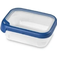 Bild av CURVER Multifunktionell rektangulär matlåda, 1,2 L, i 100% återvunnen polypropen, 20 x 15 6,5 cm, lämplig för mikrovågsugn, diskmaskin, frys, blå, kök