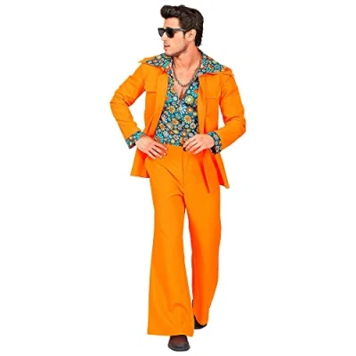 Bild av WIDMANN 09402 COSTUME UOMO DISCO ANNI 70 ARANCIO FLUO M #0940