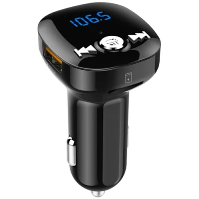 Bild av INF FM sändare för bil, transmitter, Bluetooth adapter och billaddare, 2 USB