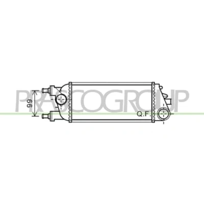 Bild av PRASCO LA004N001 Intercooler avec raccords rapides