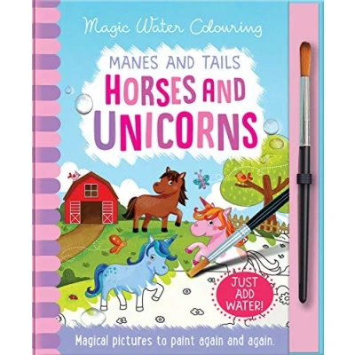 Bild av Manes and Tails Horses Unicorns, Mess Free Activity Book (Magic Water Colouring)
