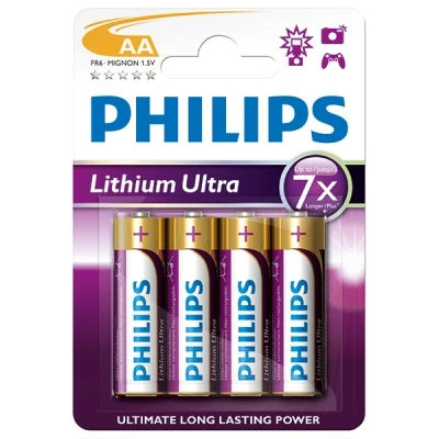 Bild av Philips Lithium Ultra FR6LB4A Batteri 4 x AA typ Li