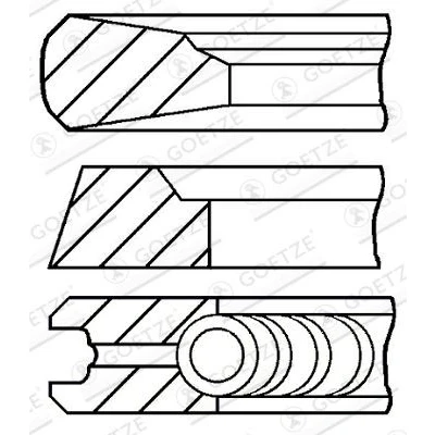 Bild av GOETZE ENGINE 08 143600 00 Jeu De Segments Pistons 127 SCANIA: P,G,R,T series