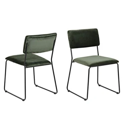 Bild av AC Design Konstantin stol, skoggrön, tyg, B: 50 x H: 80 T: 53,5 cm, 2 st.