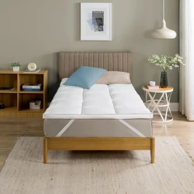 Bild av Zinus Mattress Topper, polyester, vit, 200 x 90 cm