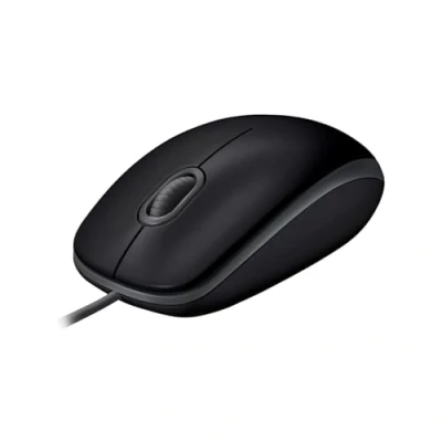 Bild av Logitech B110 trådbunden USB mus, tysta knappar, bekväm design för full storlek, ambidextrous PC / Mac laptop Grå