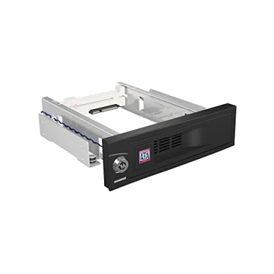 Bild av ICY BOX IB 168SK B utbytbar ram för 8,9 cm (1 x 3,5 tum) SATA hårddisk 1 5,25 tums fack, axelbandslös, III, lås, svart