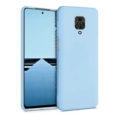 Bild av kwmobile Fodral kompatibelt med Xiaomi Redmi Note 9S / 9 Pro Max mjukt silikonfodral pastellblått