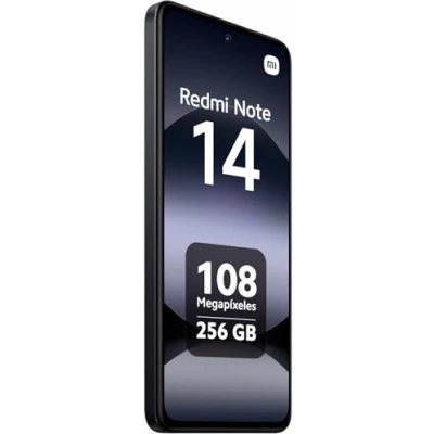 Bild av Xiaomi Redmi Note 14 Smartphone, 8+256 GB, svart, 108 MP AI kamerasystem, 5 500 mAh batteri, 120 Hz ögonvårdsdisplay, funktioner (laddare ingår inte)