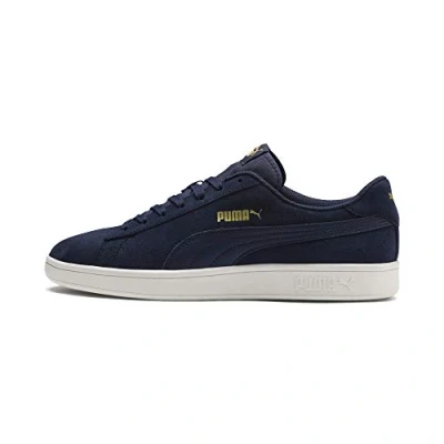 Bild av PUMA Uniseks SMASH V2 Low Top Trainers, PEACOAT TEAM GOLD WHISPER WHITE, 45 EU